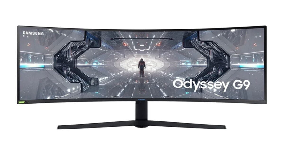 ⁦Samsung Odyssey G9 Gaming Monitor 49” | QHD | 240hz | 1000R Curved | QLED | NVIDIA G⁩ - الصورة ⁦1⁩